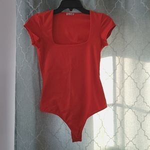 Free People Pink Thong Bodysuit, size XS